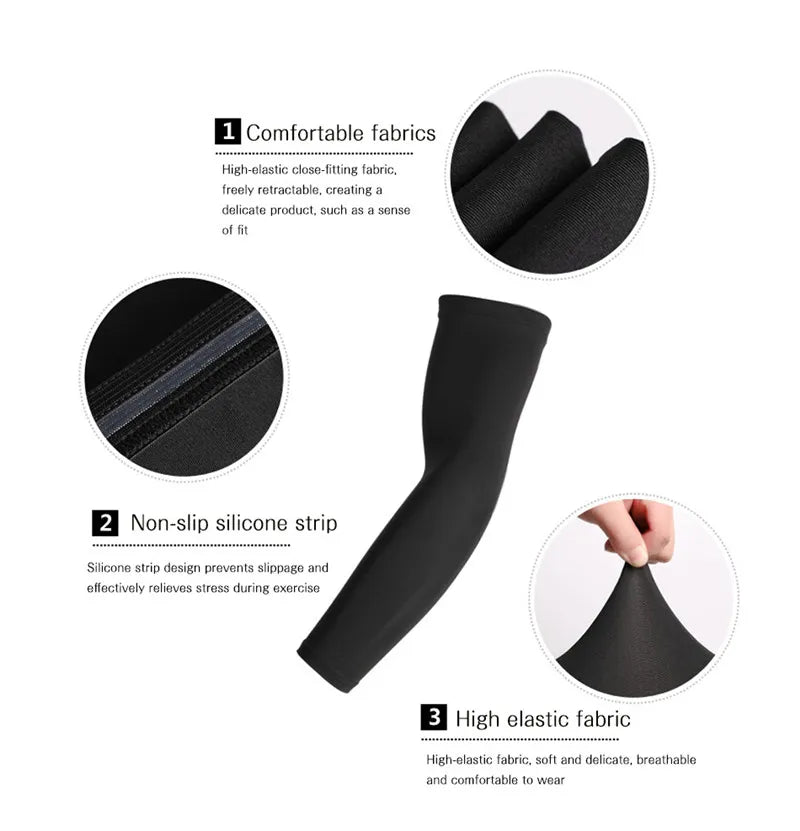1 Pair Men Women Arm Sleeve Sun Protection Cycling Running Ciclismo for Mangas Para Brazo Sports Man Livraison Gratuite