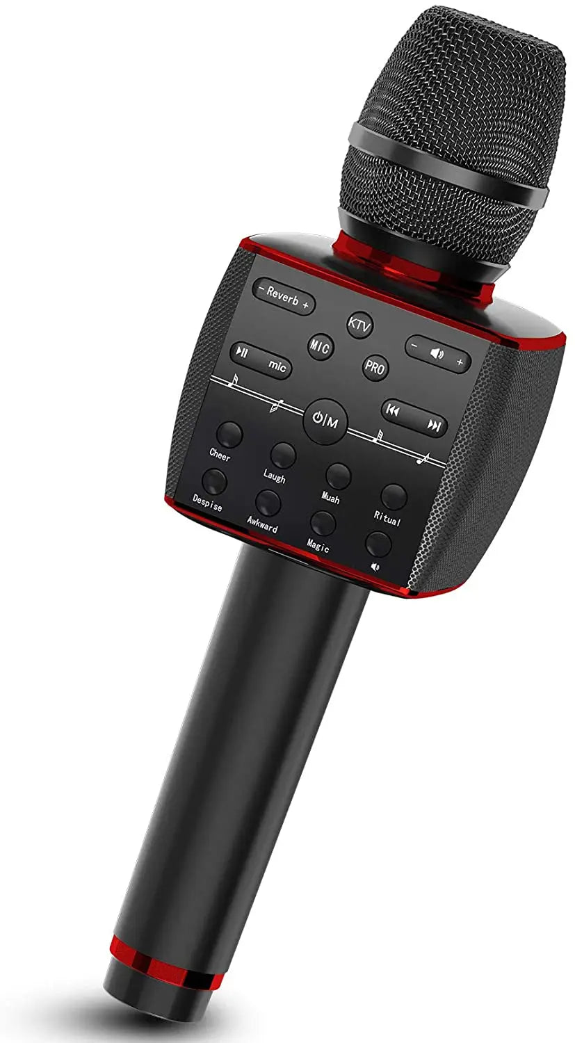 Karaoke Microphone Bluetooth Wireless Professional Dynamic Mic Portable Singing Machine for Home KTV Party Adult/Kid Gift