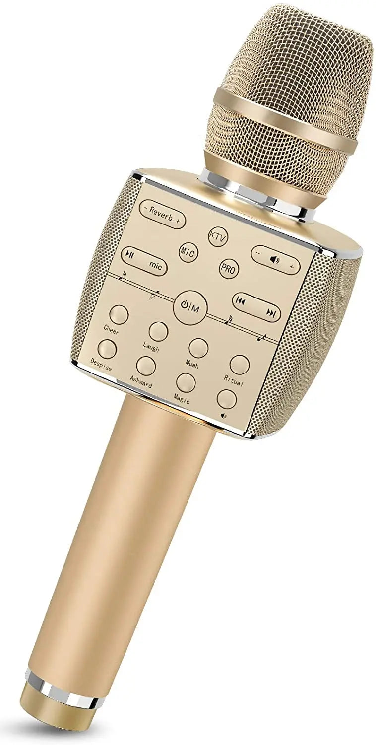 Karaoke Microphone Bluetooth Wireless Professional Dynamic Mic Portable Singing Machine for Home KTV Party Adult/Kid Gift