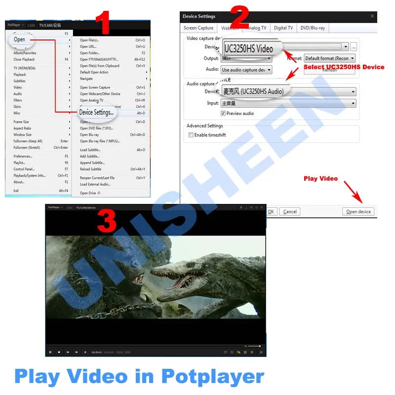 UNISHEEN 2-Channel SDI HDMI VIDEO CAPTURE Card Box USB3.0 60FPS FPGA Grabber Dongle Game Streaming Equipment 1080P OBS VMix