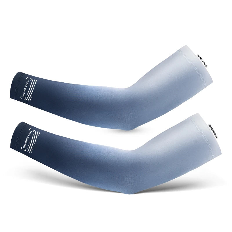 ROCKBROS Arm Sleeves Ice Fabric Breathable Quick Dry Running Sun UV Protection Outdoor Running Fishing Men Women Summer Sleeves
