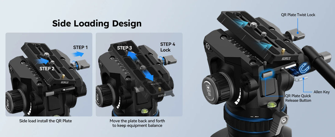 SIRUI SQ75 178CM Aluminum Alloy Travel Tripod For DLRS Camera Stability Tripod For Camera and Phone 8KG Load