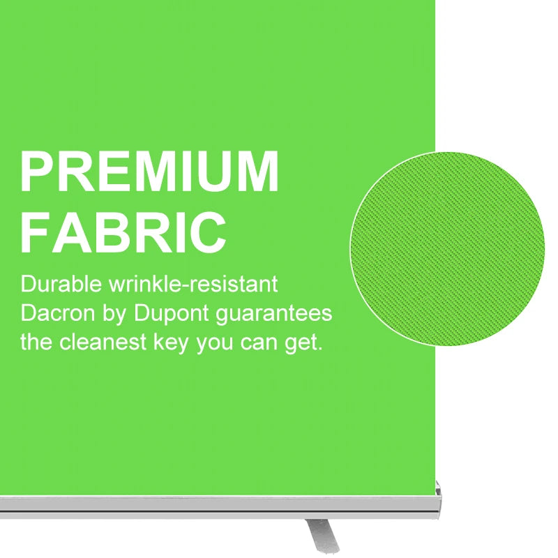 Green Backdrop With Stand Cloth Kit ,Chroma Key Green Screen Wrinkle-Resistant Fabric Background For Studio Editting Streaming