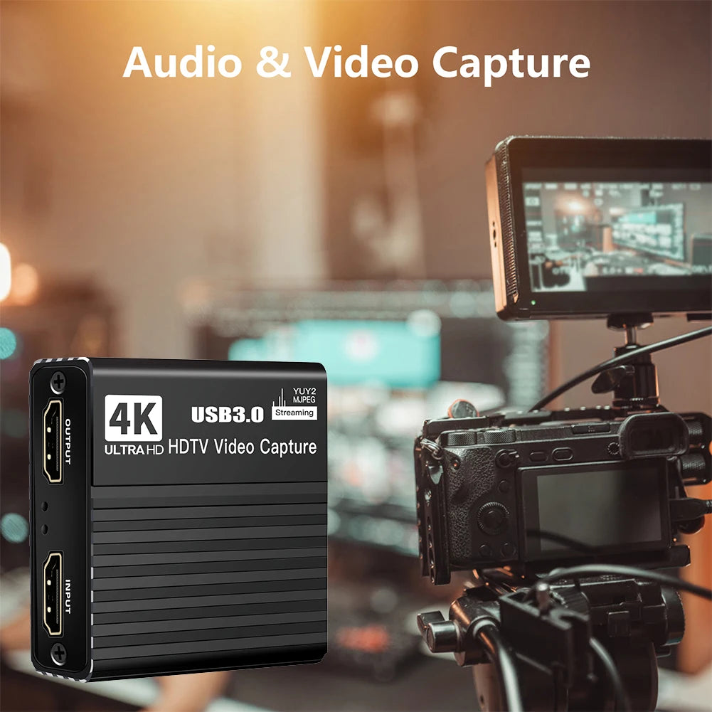 USB 3.0 Video Capture Card 1080P 60FPS Video/Audio Capture Device Live Recorder Grabber Capturer for Streaming Game Recording