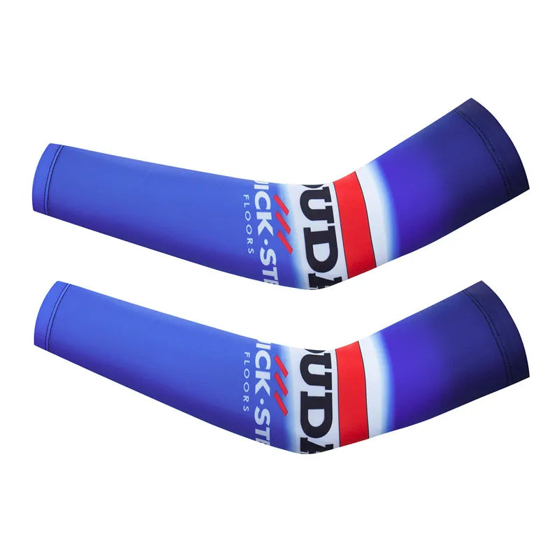 UAE Team UV Protection Bicycle Sleeves Sunscreen Arm Warmer Running Cycling Mtb Arm Cover Cuff for Sports Fitness