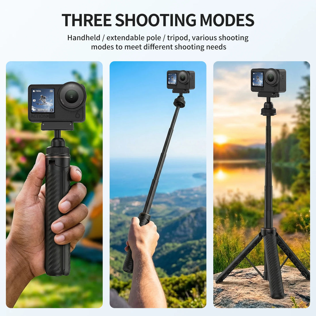 Mini Tripod Stand For Action6 & Osmo Nano , 20-67cm adjustable length selfie stick tripod Action Tripod accessories