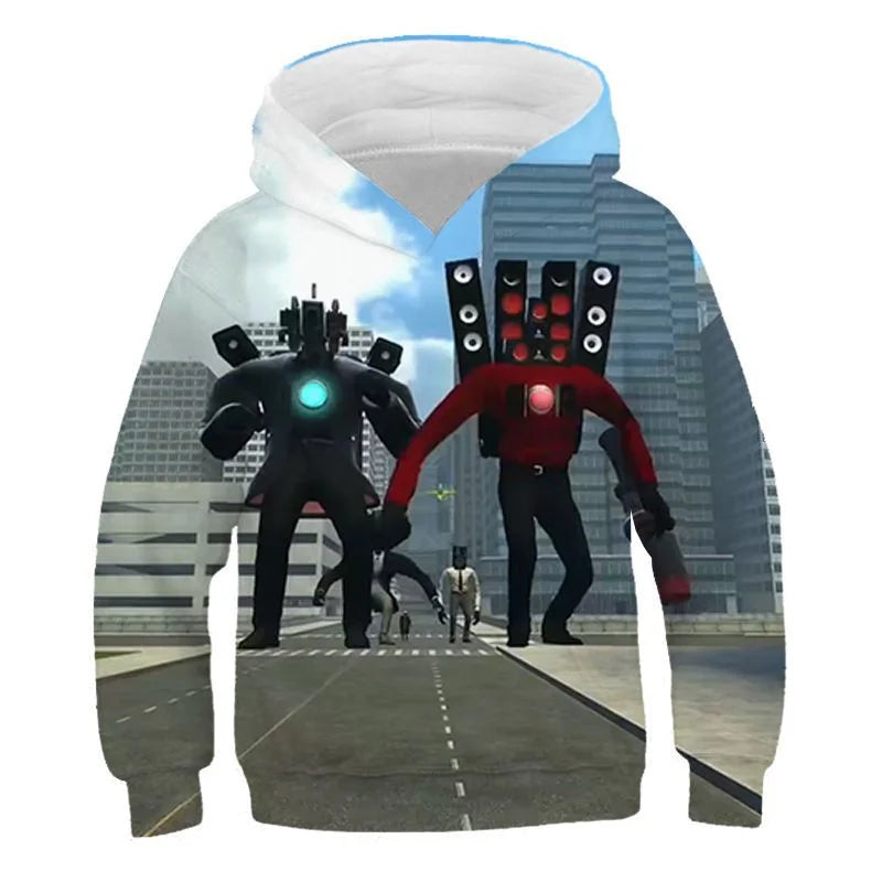 New Autumn 3D Game Skibidi Toilet Printing Hoodies For Men Children Fashion Streetwear Hooded Sweatshirts Harajuku Tops Clothing