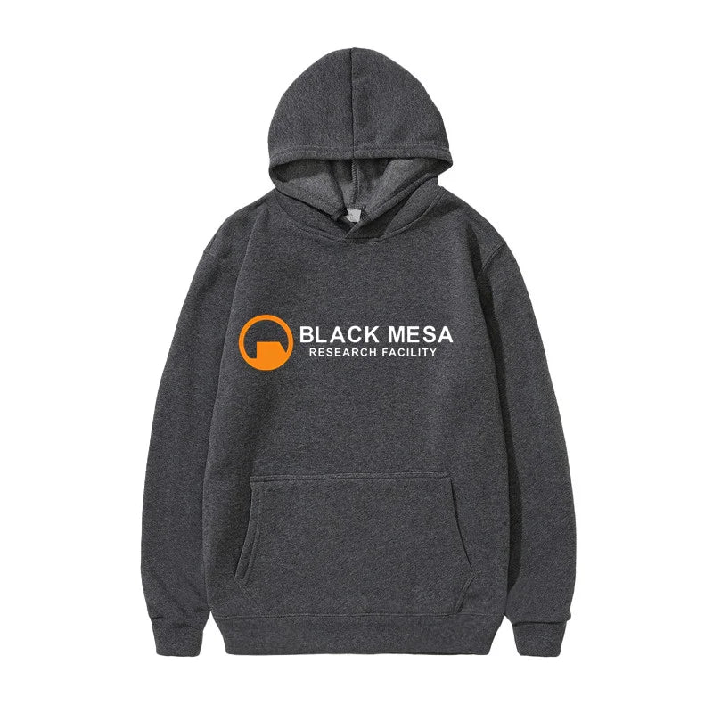 Autumn winter Black Mesa Research Facility Hoodies Men Hooded Sweatshirt Portal Game Casual Pullover Harajuku Oversized Hoodies