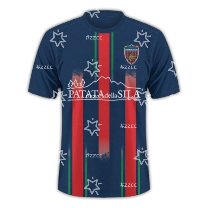 25-26 Cosenza Calcio Home football Jersey Match Training Kit Summer Sports Men's T-Shirt Kid's Clothes Tee Woman cycling jersey