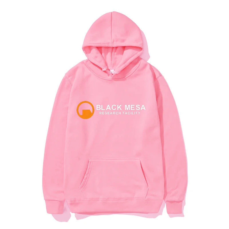 Autumn winter Black Mesa Research Facility Hoodies Men Hooded Sweatshirt Portal Game Casual Pullover Harajuku Oversized Hoodies