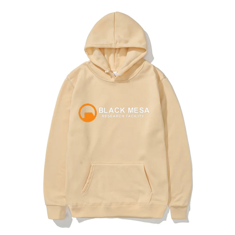 Autumn winter Black Mesa Research Facility Hoodies Men Hooded Sweatshirt Portal Game Casual Pullover Harajuku Oversized Hoodies