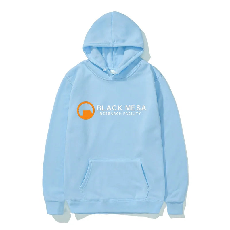Autumn winter Black Mesa Research Facility Hoodies Men Hooded Sweatshirt Portal Game Casual Pullover Harajuku Oversized Hoodies