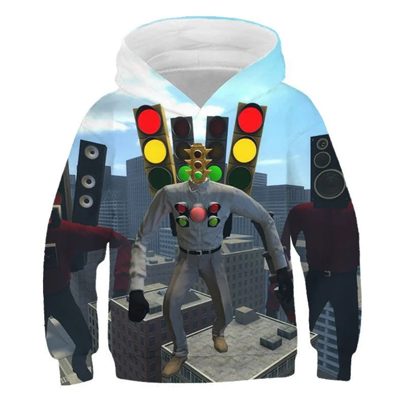 New Autumn 3D Game Skibidi Toilet Printing Hoodies For Men Children Fashion Streetwear Hooded Sweatshirts Harajuku Tops Clothing