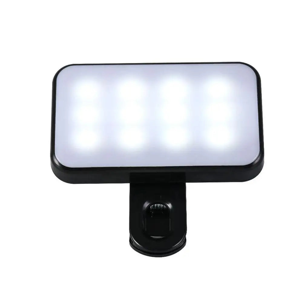 Pocket LED Selfie Light Flash Fill 3 Modes Adjustable Video Photo Ringlight Photography Lamp For IPhone IPad Mobile Phone Laptop