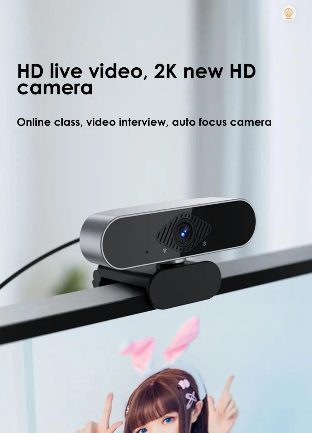 4K Webcam Plug And Play For Desktop Laptop Dedicated Live Streaming Camera for 2K HD Camera With Microphone Mini Computer Camera