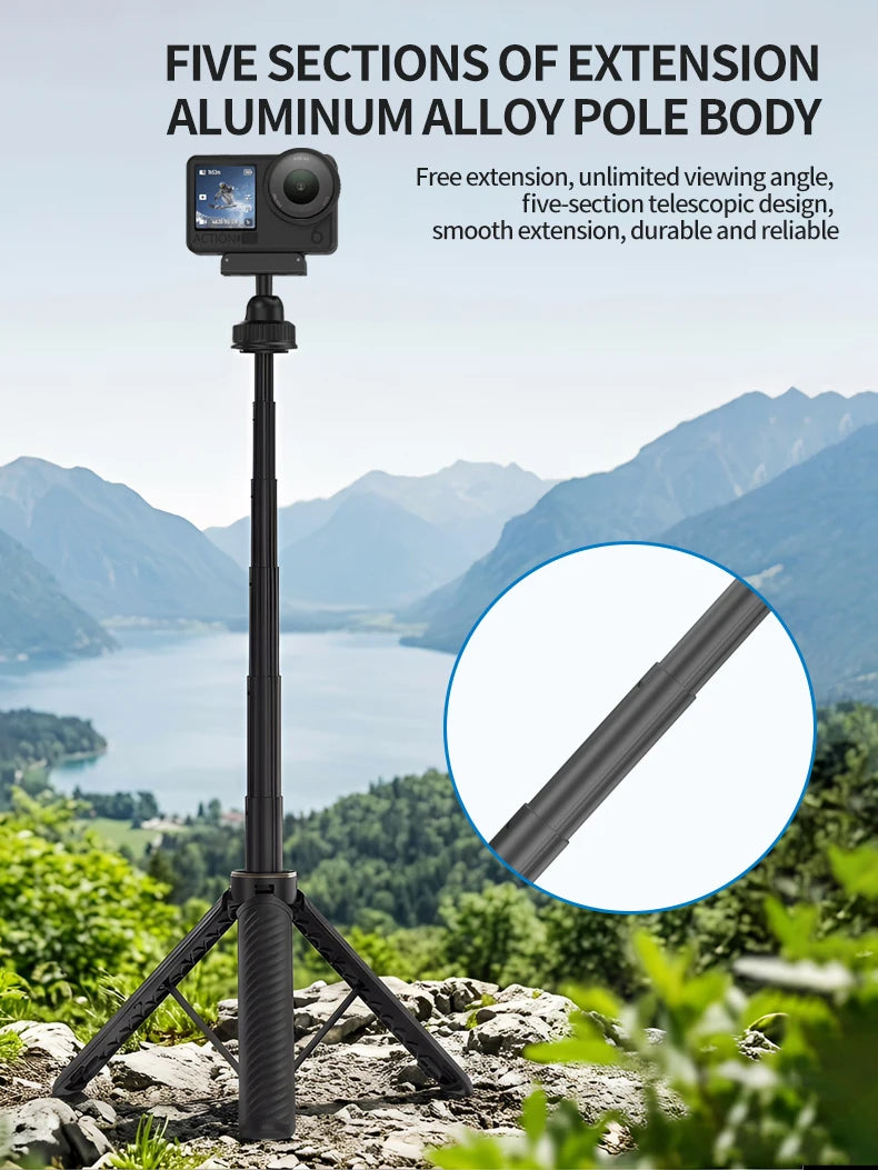 Mini Tripod Stand For Action6 & Osmo Nano , 20-67cm adjustable length selfie stick tripod Action Tripod accessories