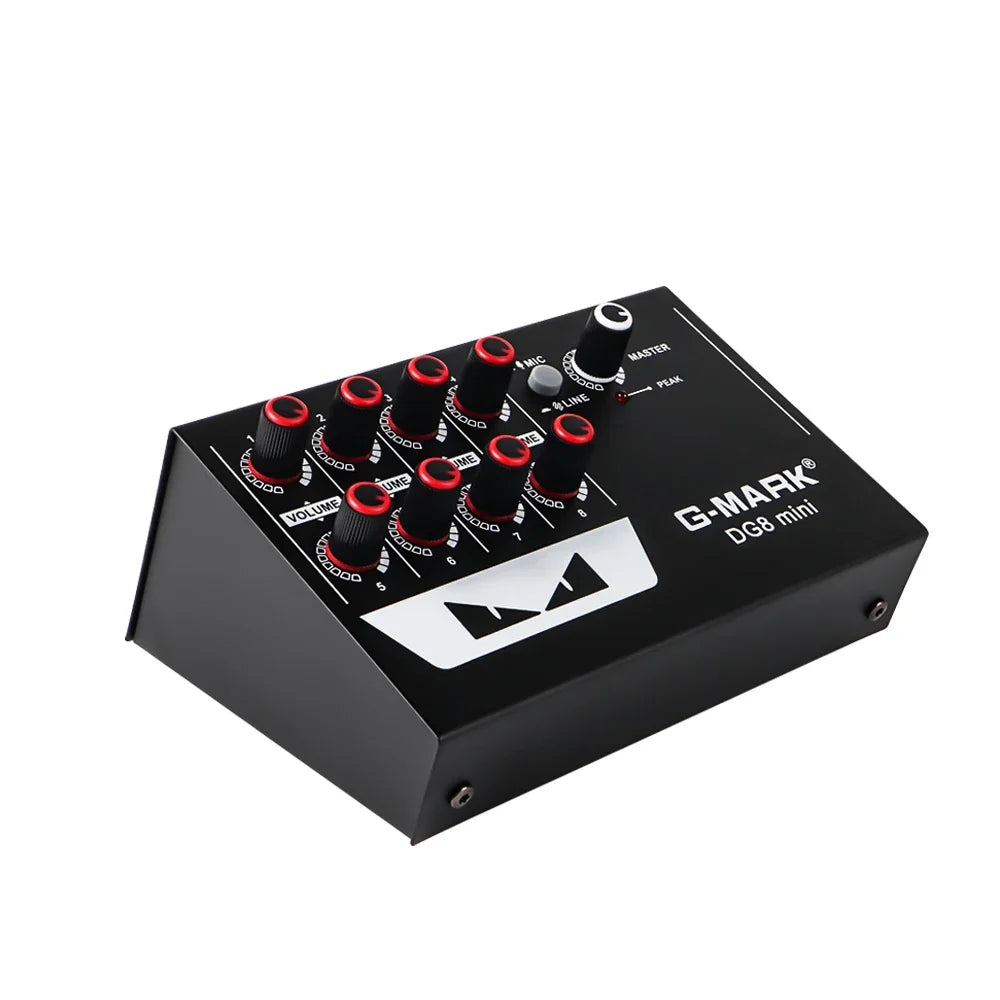 Sound Mixer Line Mixer G-MARK DG8mini Ultra Low Noise 8 Channels Mini Power Supply DC5V Easy Operation Audios Mixer