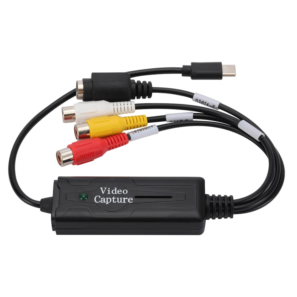 USB 3.1 Audio Video Capture Card Adapter DVD/VCD/MP4 Type-C DVD Audio Capture Adapter Card 1 Channel Video Capture Converter