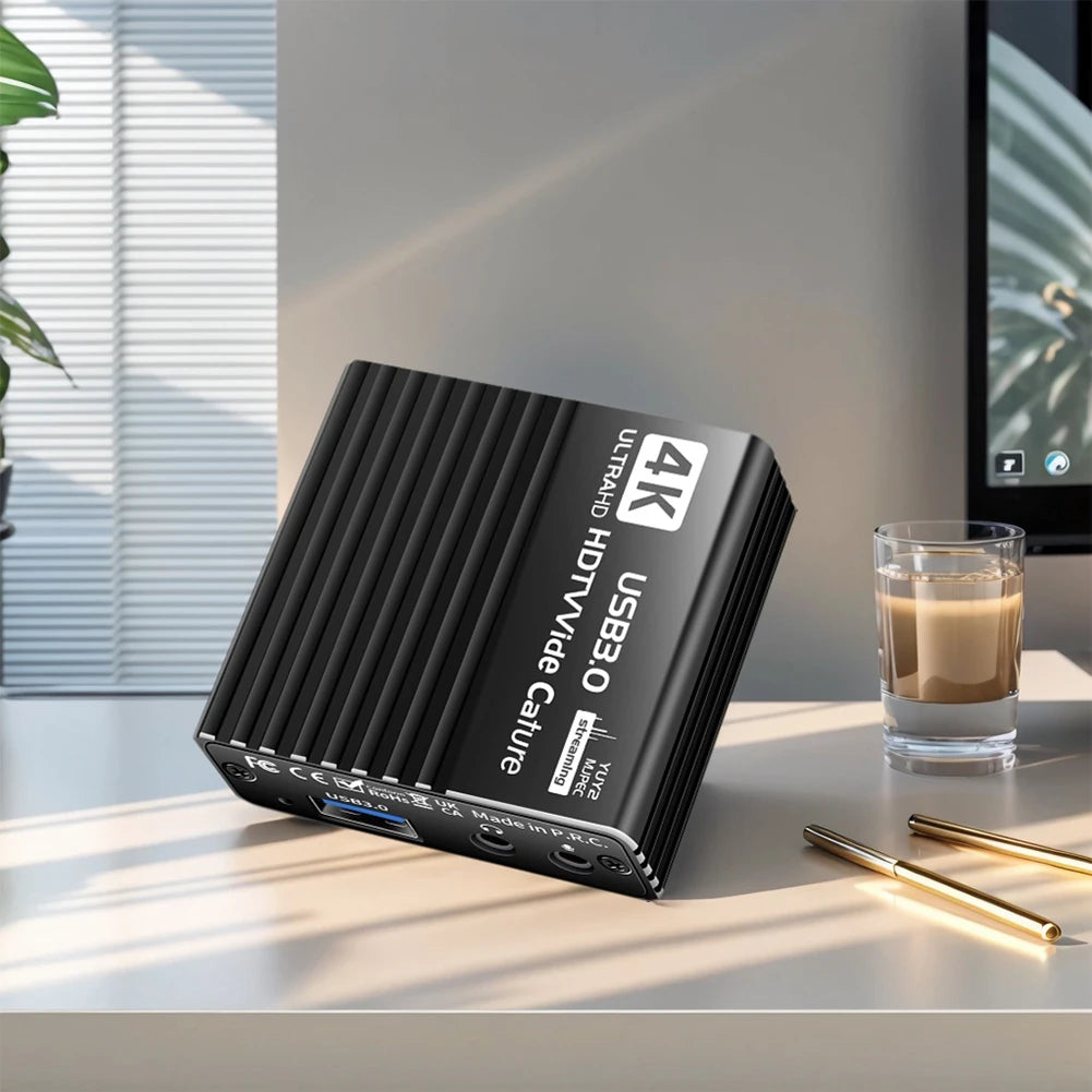 USB 3.0 Video Capture Card 1080P 60FPS Video/Audio Capture Device Live Recorder Grabber Capturer for Streaming Game Recording