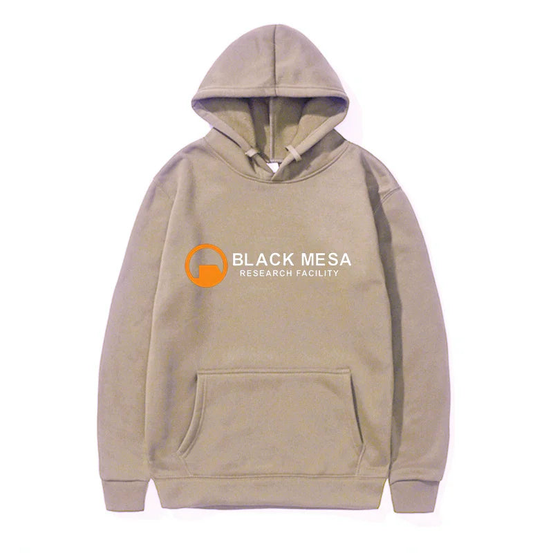 Autumn winter Black Mesa Research Facility Hoodies Men Hooded Sweatshirt Portal Game Casual Pullover Harajuku Oversized Hoodies