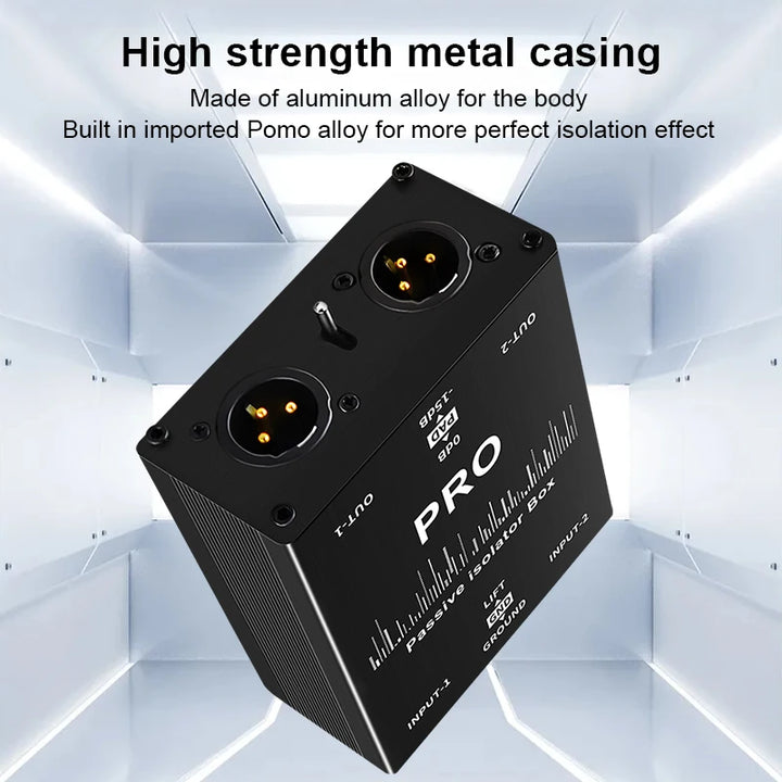 Audio Isolator Noise Reduction DI Ground Box 6.35 to Cannon Stereo Agricultural Electric Guitar Sound Card Show Noise Eliminatio