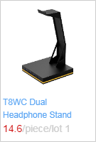 Portable Aluminum Alloy Headphone Stand Holder Rotary Hanging Hook Metal Headset Hanger
