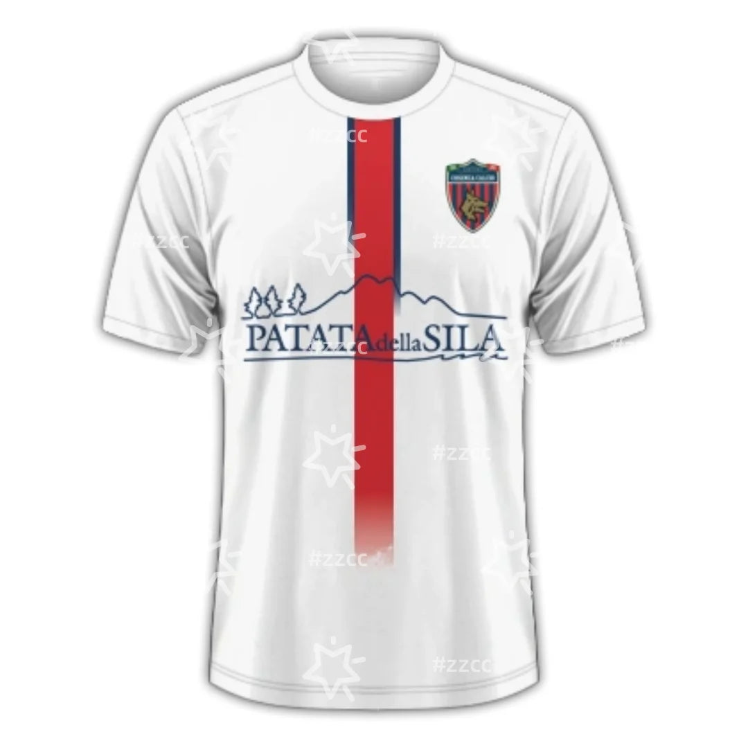 25-26 Cosenza Calcio Home football Jersey Match Training Kit Summer Sports Men's T-Shirt Kid's Clothes Tee Woman cycling jersey