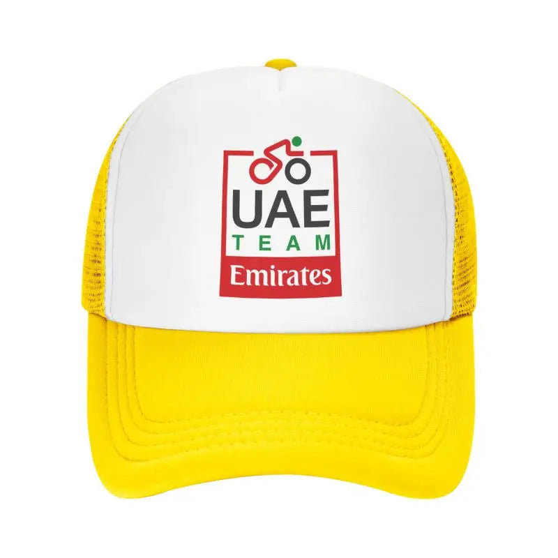 UAE Road Vehicle Print Mesh Baseball Cap Summer Breathable Sun Visor Hats Unisex Adjustable Snapback Caps Adults Trucker Hat