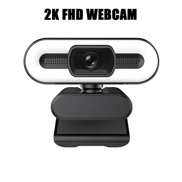 4K Ultra-Clear USB 1080P Webcam With Microphone For Desktop PC Camera Broadcast Video Calling Conference Work Fill Light Web Cam