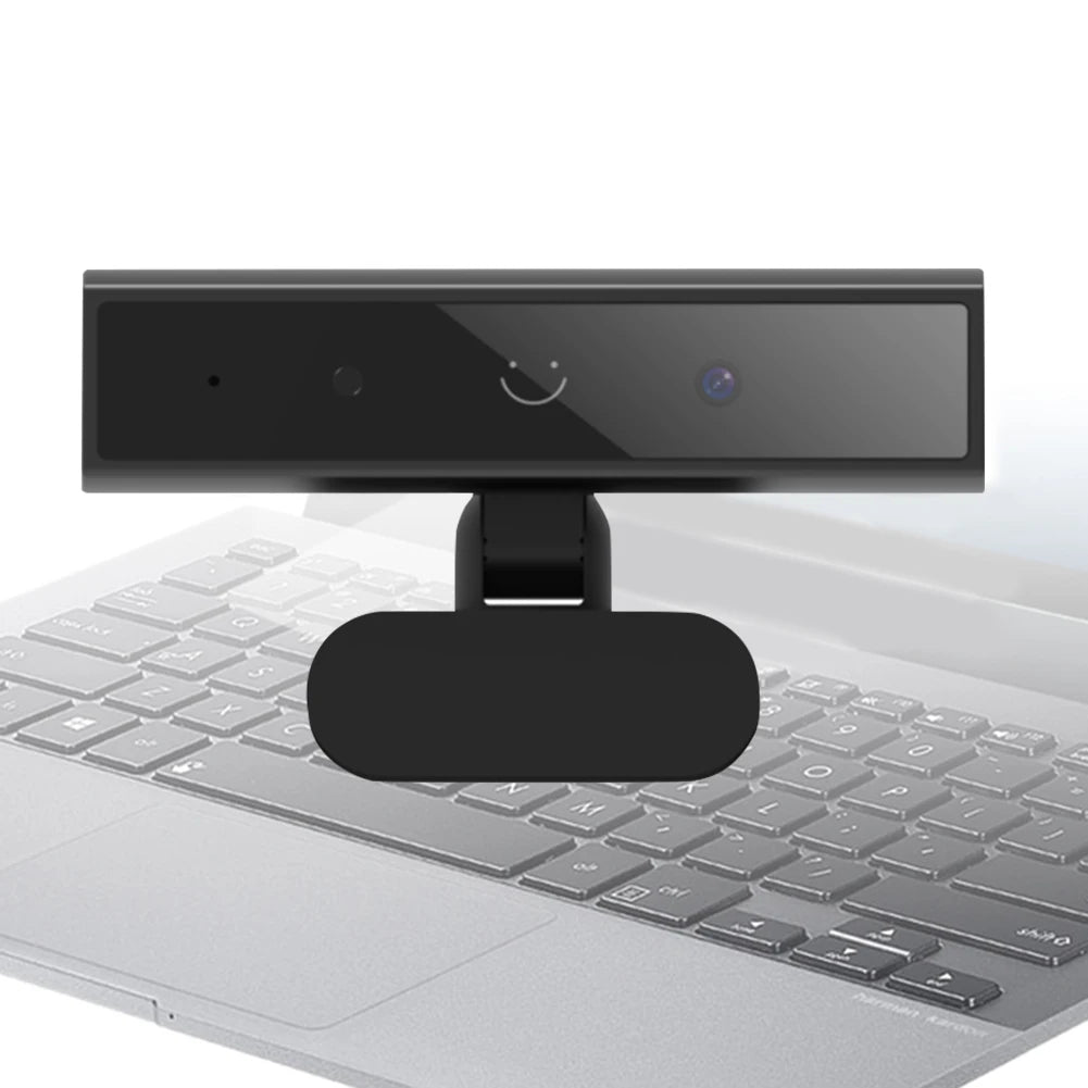 Facial Recognition Webcam with Single Microphone for Windows 10/11 USB Computer Webcam HD 1080P 2MP for Laptop Desktop Computer
