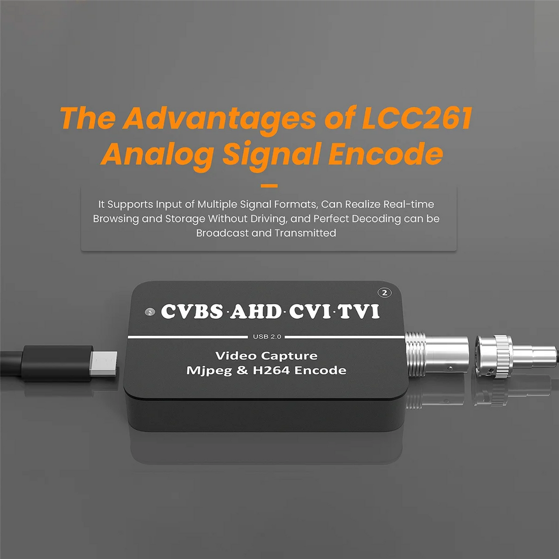 ABAN LCC261 1080P CVBS TO USB Video Capture Card 264 and MJPEG Two Streamer Encoder AHD CVI TVI TO USB UVC Capture