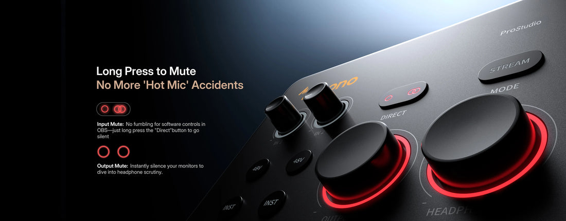MAONO P2 Hybrid USB Audio Interface Mixers Dual XLR for PC Phone iPad Guitar 56dB Gain Loopback for Podcast Streaming Recording