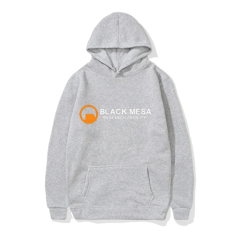 Autumn winter Black Mesa Research Facility Hoodies Men Hooded Sweatshirt Portal Game Casual Pullover Harajuku Oversized Hoodies