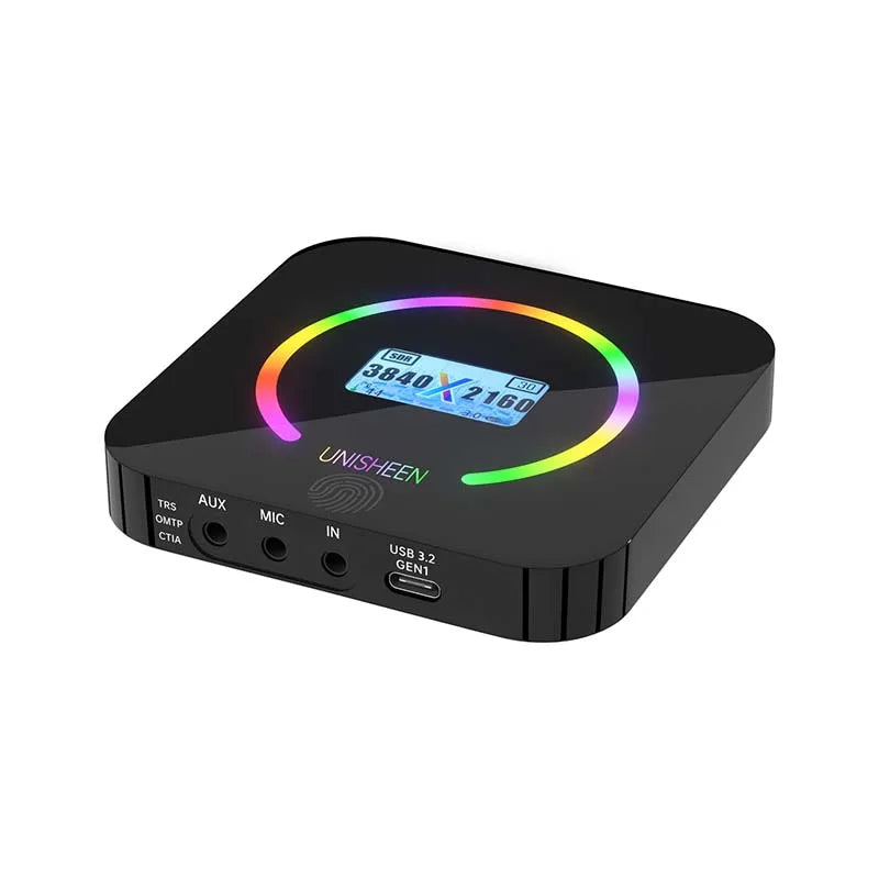 UNISHEEN 2-Channel SDI HDMI VIDEO CAPTURE Card Box USB3.0 60FPS FPGA Grabber Dongle Game Streaming Equipment 1080P OBS VMix