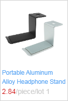 Portable Aluminum Alloy Headphone Stand Holder Rotary Hanging Hook Metal Headset Hanger