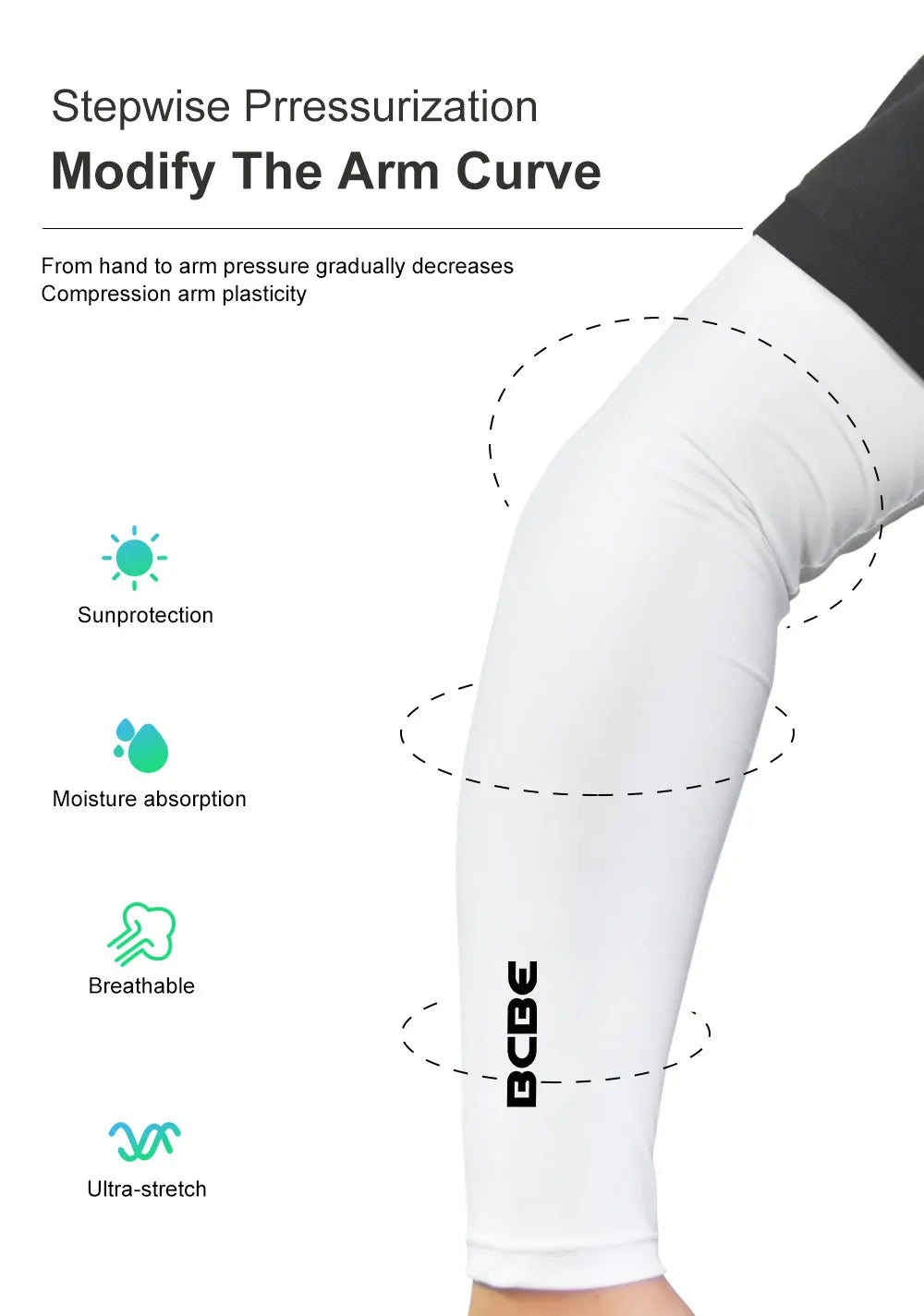 BCBE-ING Ice Silk Cycling Arm Sleeves Sports Sun UV Protection Outdoor Travel Running Gym Fitness Cool Summer Road Arm Sleeves