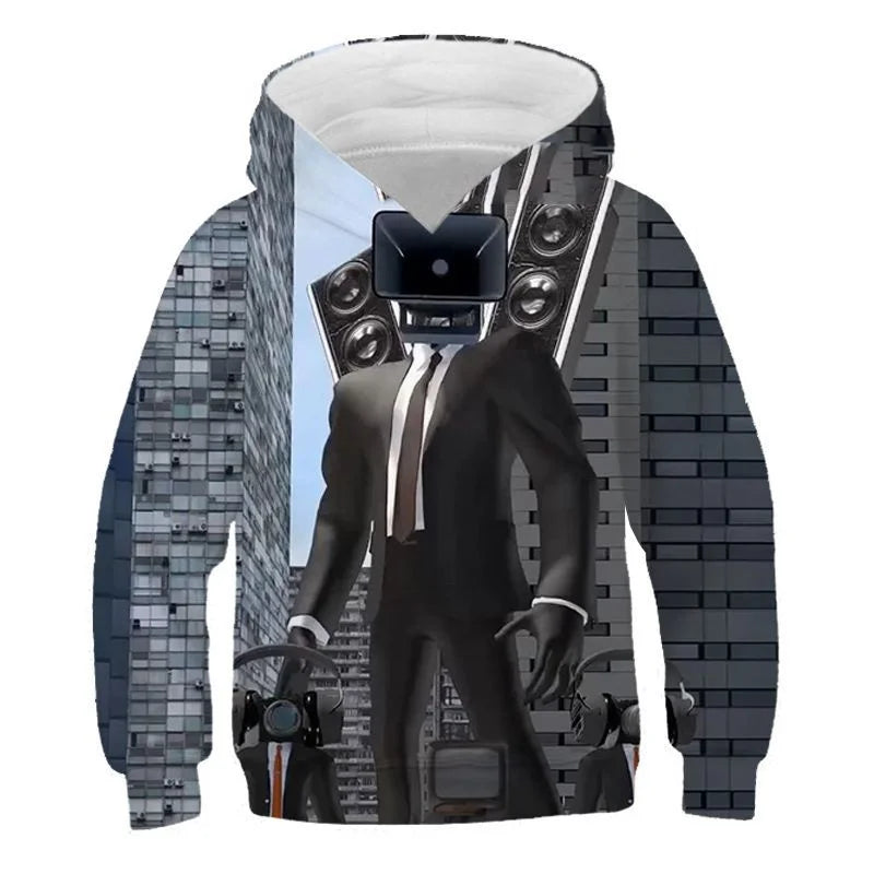 New Autumn 3D Game Skibidi Toilet Printing Hoodies For Men Children Fashion Streetwear Hooded Sweatshirts Harajuku Tops Clothing
