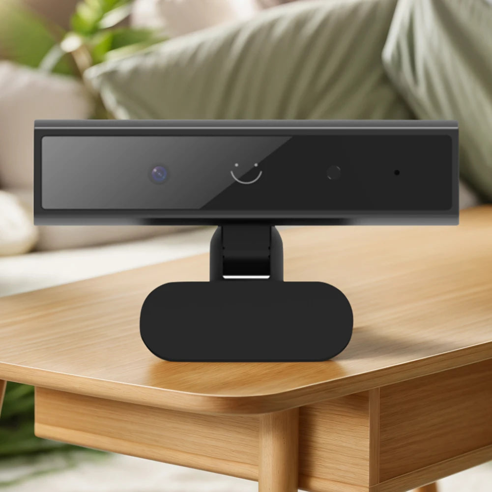 Facial Recognition Webcam with Single Microphone for Windows 10/11 USB Computer Webcam HD 1080P 2MP for Laptop Desktop Computer