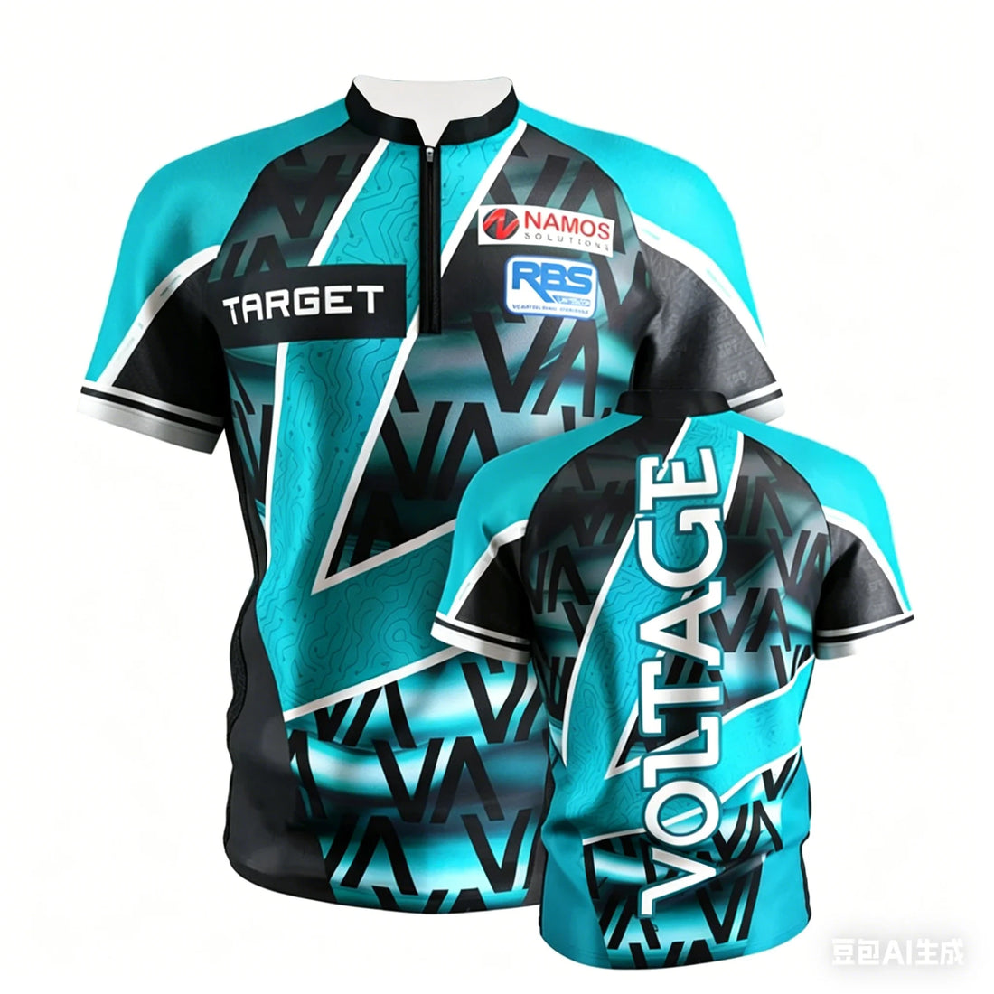 Mens Breathable Short Sleeve Darts Polo Shirt 14 Zip Neck Sports Jersey Casual Athletic Top for Darts Tournament Training