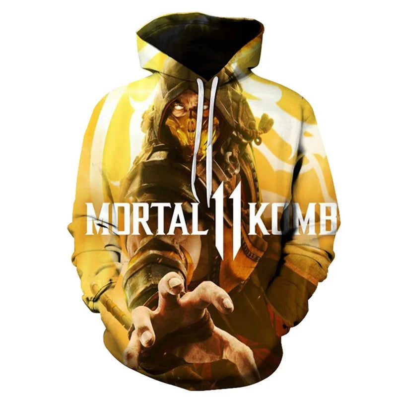 Mortal Kombat Game 3D Print Hoodie Men Women Streetwear Fashion Hoodies Oversized Pullovers Hooded Sweatshirts Tops Man Clothing