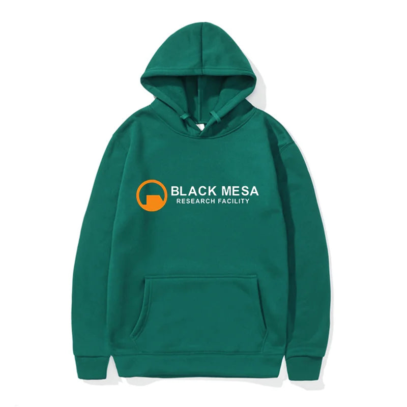 Autumn winter Black Mesa Research Facility Hoodies Men Hooded Sweatshirt Portal Game Casual Pullover Harajuku Oversized Hoodies