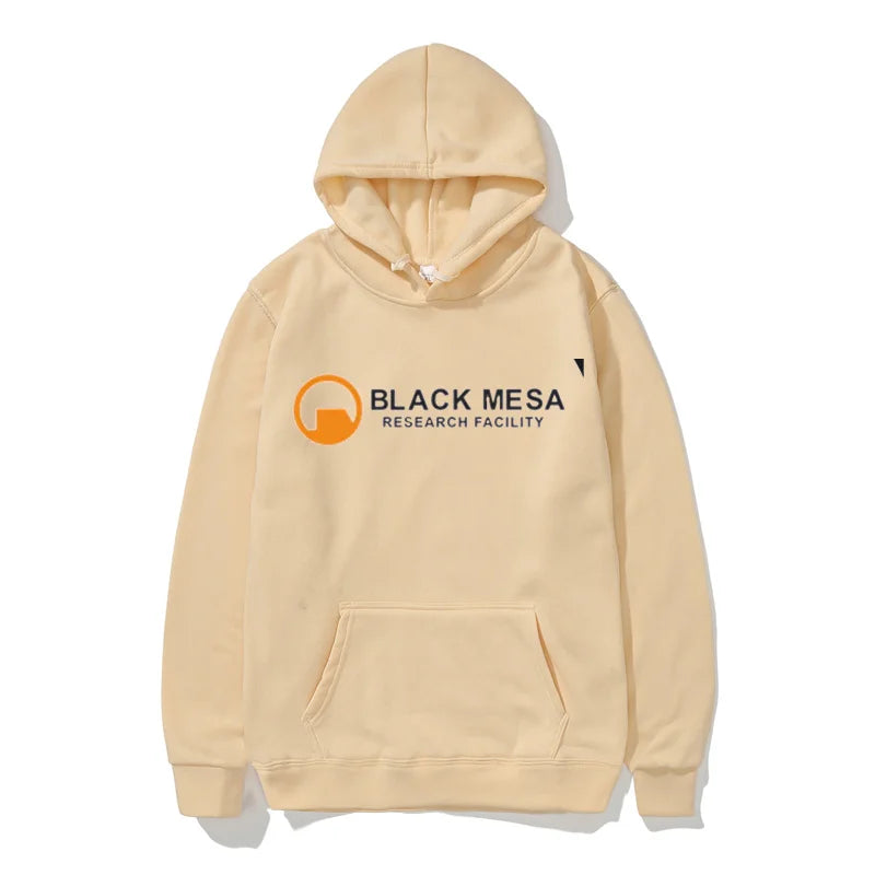 Autumn winter Black Mesa Research Facility Hoodies Men Hooded Sweatshirt Portal Game Casual Pullover Harajuku Oversized Hoodies