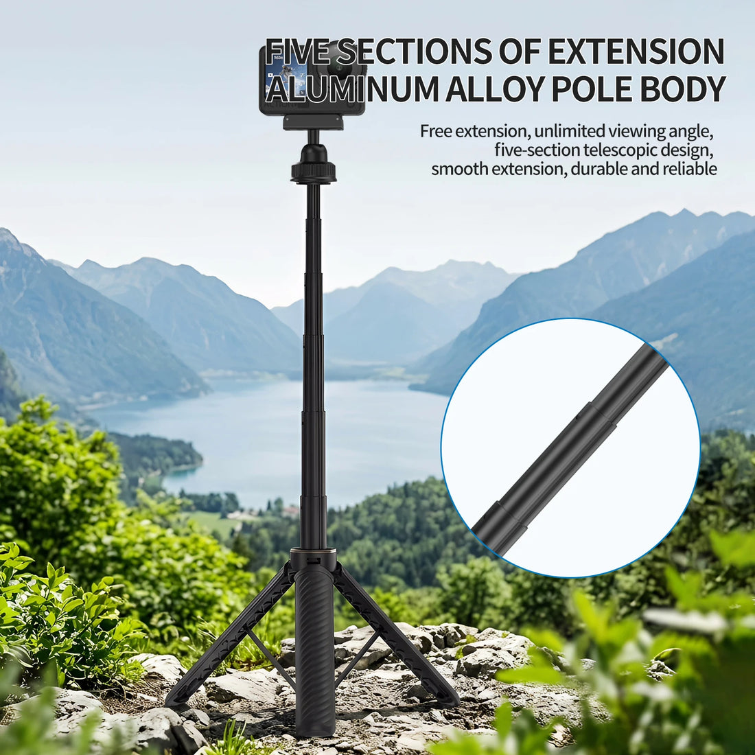 Mini Tripod Stand For Action6 & Osmo Nano , 20-67cm adjustable length selfie stick tripod Action Tripod accessories