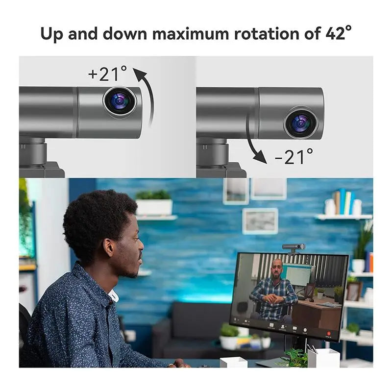 2K Webcam With Intelligent Sensor AI Auto Tracking Gesture Control Zoom Computer Camera For Youtube Gaming Conference