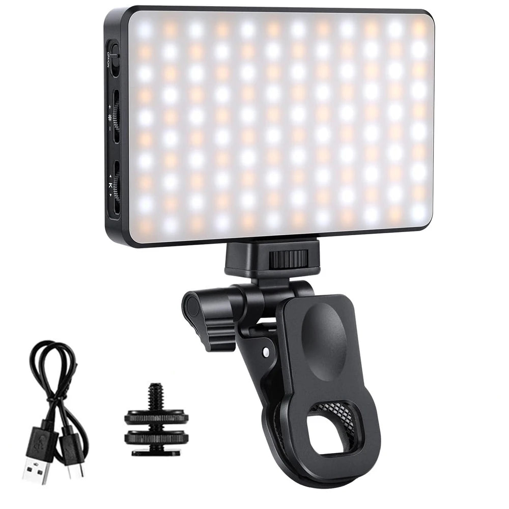 LED Selfie Light Phone Fill Light 120 LED 3000mAh Rechargeable Portable Video Light for Tiktok Vlog Video Conference Selfie