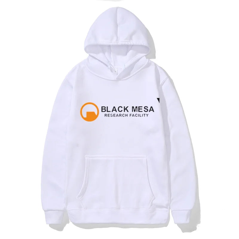Autumn winter Black Mesa Research Facility Hoodies Men Hooded Sweatshirt Portal Game Casual Pullover Harajuku Oversized Hoodies