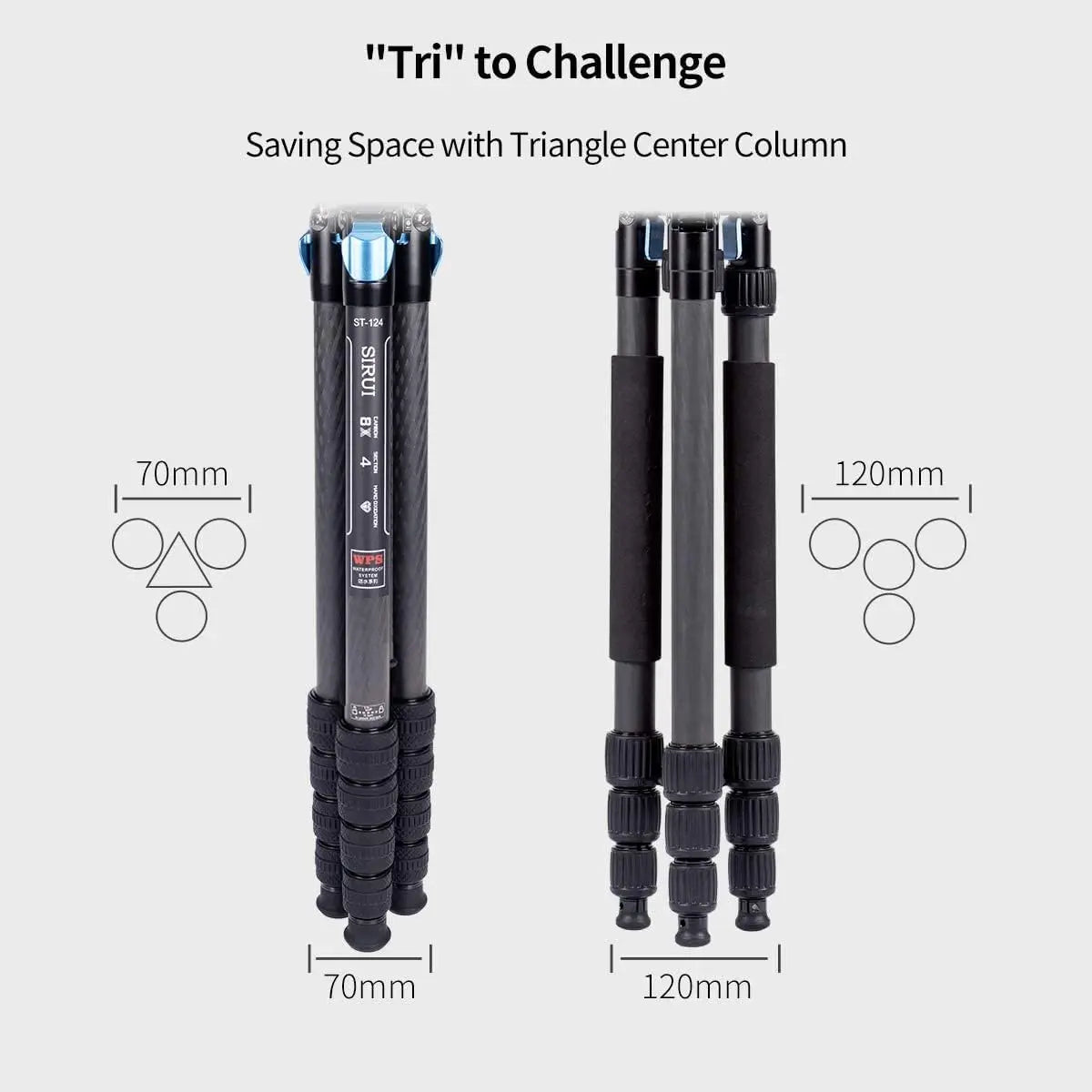 SIRUI ST-124 Carbon Fiber Video Tripod With VA-5X Fluid Video Head For Canon Sony DSLRs Video Camera Professional Tripod