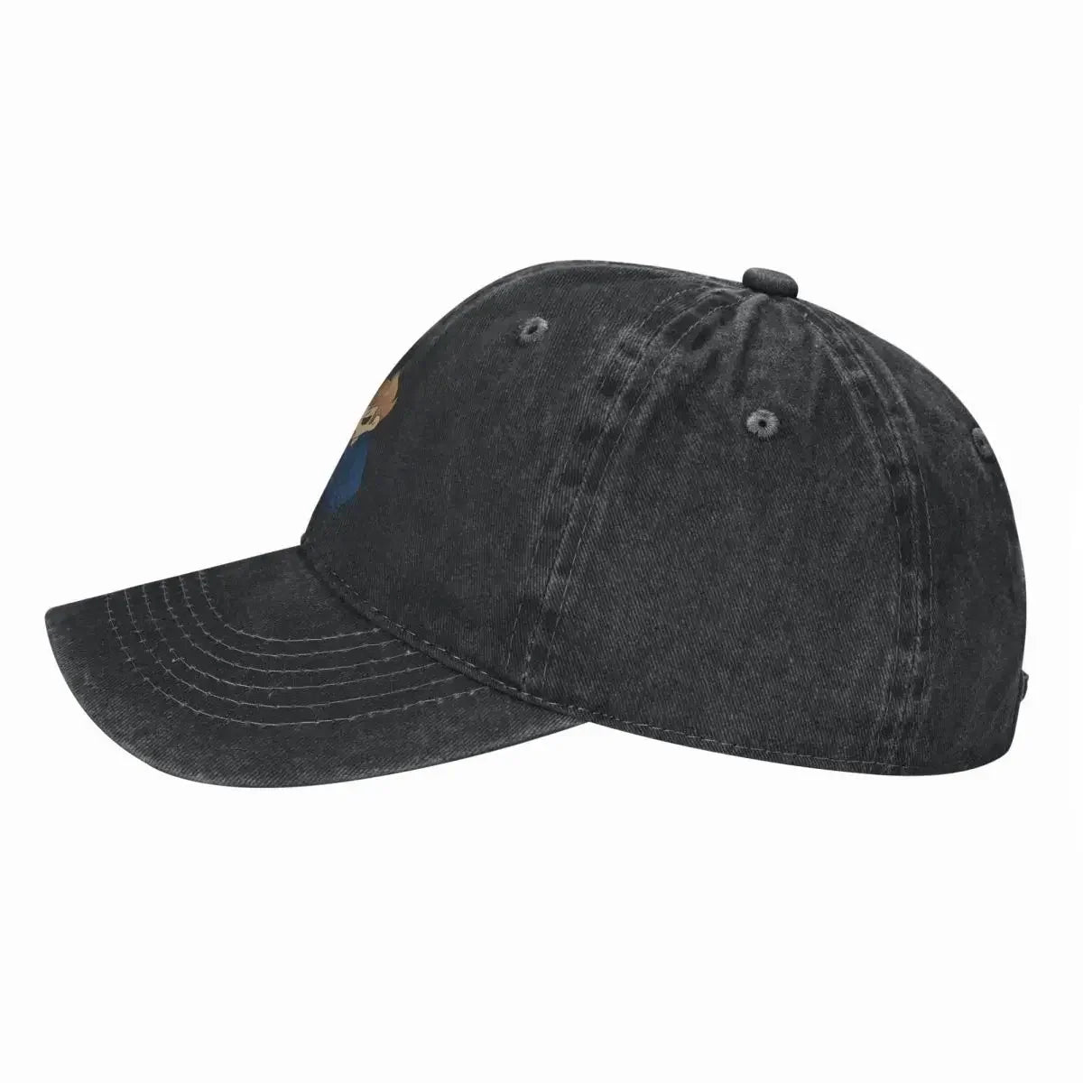 Cute Frog Flower Adjustable Washed Denim Cotton Low Profile Man Dad Trucker Hat Fitted Baseball Ball Cap for Men Unisex Headwear