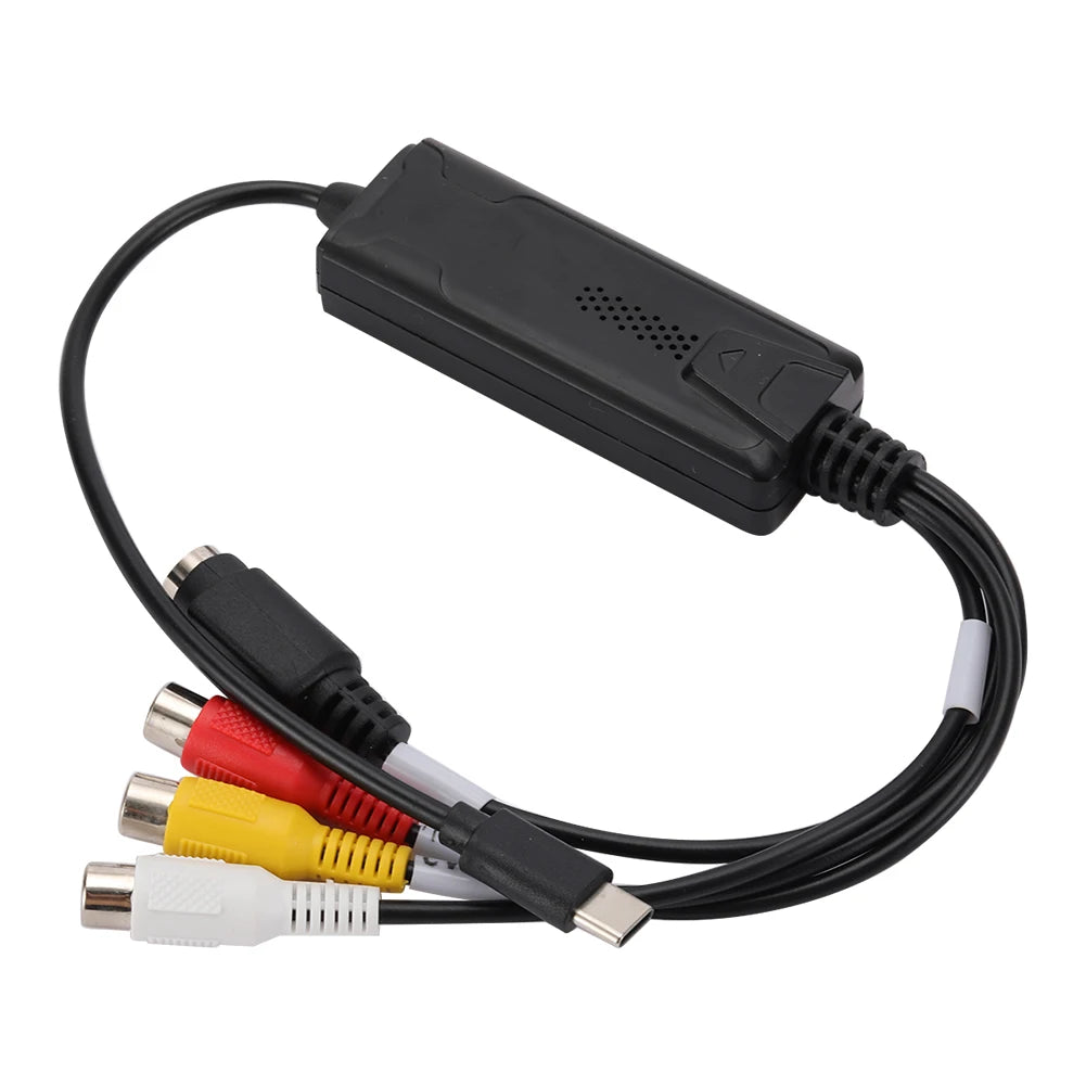 USB 3.1 Audio Video Capture Card Adapter DVD/VCD/MP4 Type-C DVD Audio Capture Adapter Card 1 Channel Video Capture Converter