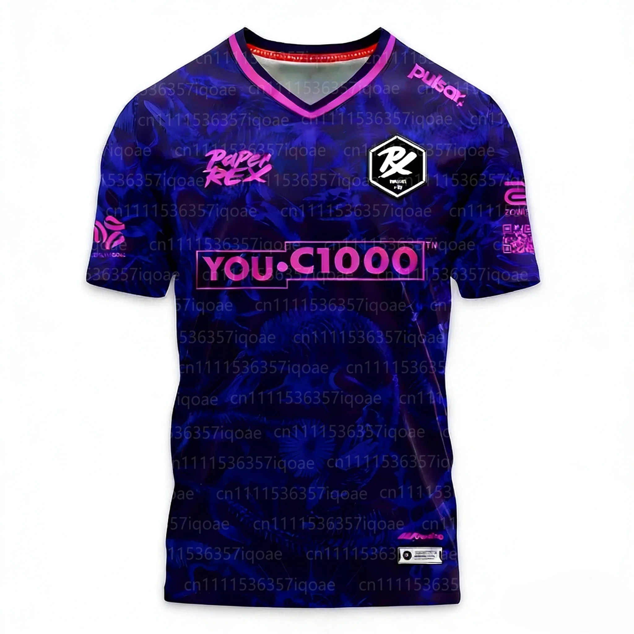 2026 New Paper Rex DinoGlitch Jersey Series Uniform VALORANT Esports Club PRX Fashion Tees Male F0RSAKEN Streetwear T-shirts